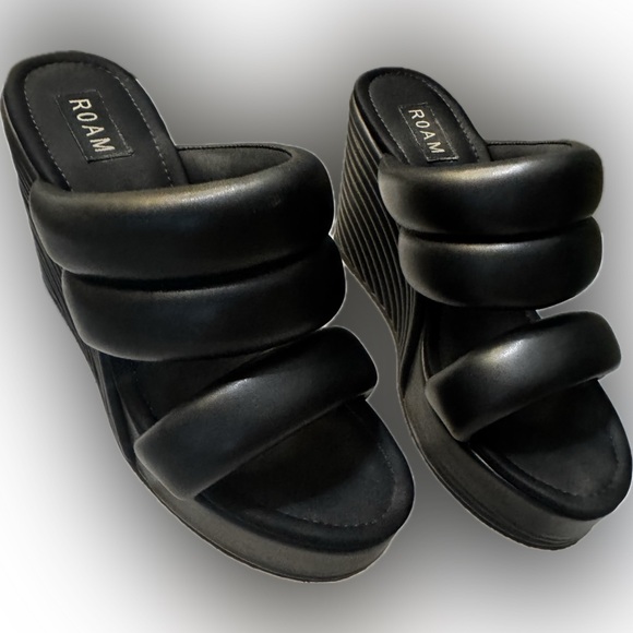 Roam STRATA PLATFORM SANDAL IN BLACK size 39 - Picture 4 of 5